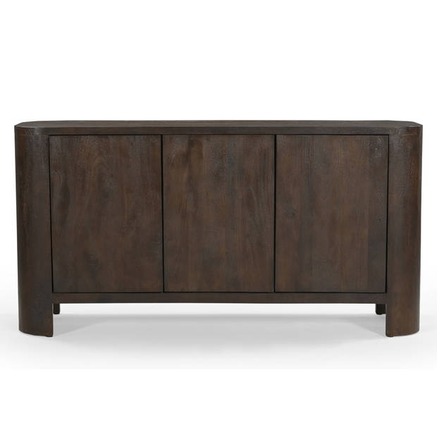 Giga Meubel - Dressoir Donkerbruin Mangohout - 150x40x76cm - Mitchel