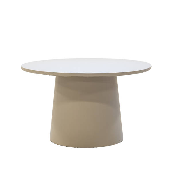 Giga Meubel - Eettafel Rond Ø130cm - Greige Betonlook - 2-4 Personen - Dani