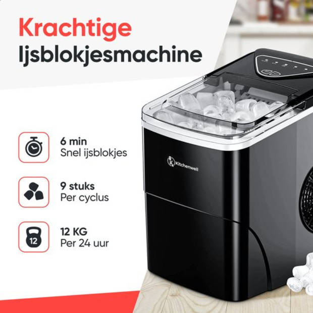 Kitchenwell IJsblokjesmachine – 2L