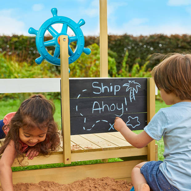 TP Toys Ahoy Houten Speelboot met Uitschuifbare Zandbak & Accessoires