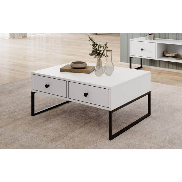 Meubella Salontafel Lyndall - Wit - 77 cm