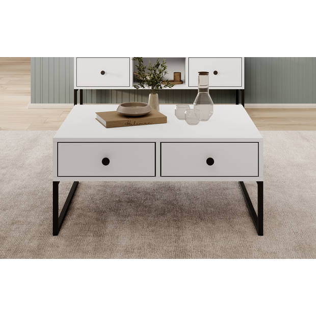 Meubella Salontafel Lyndall - Wit - 77 cm