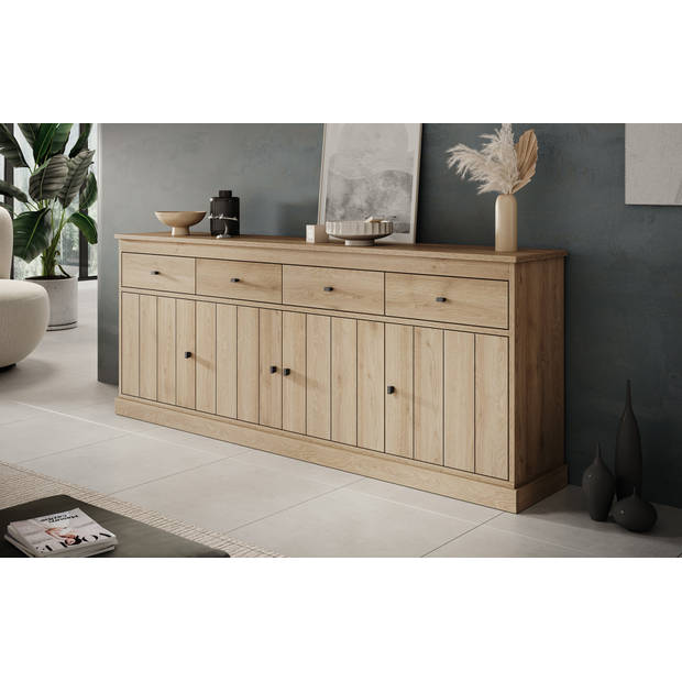 Meubella Dressoir Vince - Eiken - 225 cm