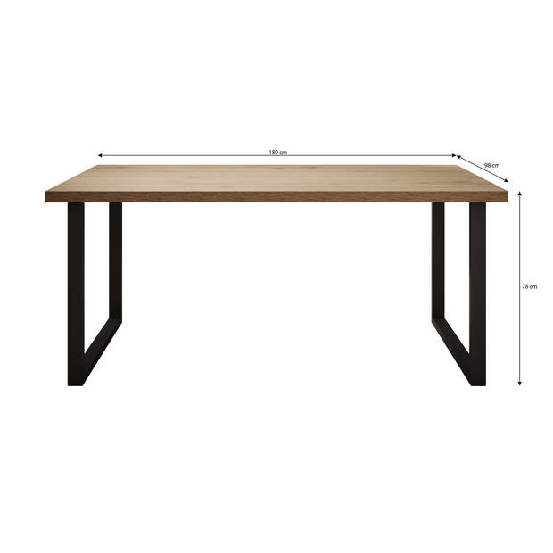 Meubella Eetkamertafel Vince - Eiken - 180 cm