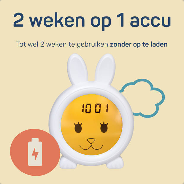 Slaaptrainer Konijn, nachtlampje en wekker - Vroege Vogeltjes