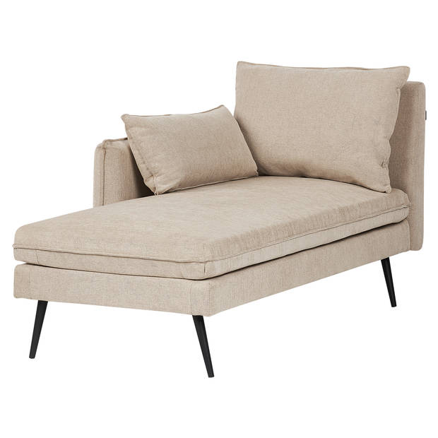 Beliani YERRES - Chaise longue-Beige-Polyester