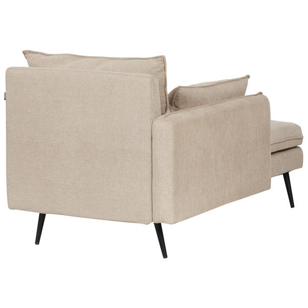 Beliani YERRES - Chaise longue-Beige-Polyester