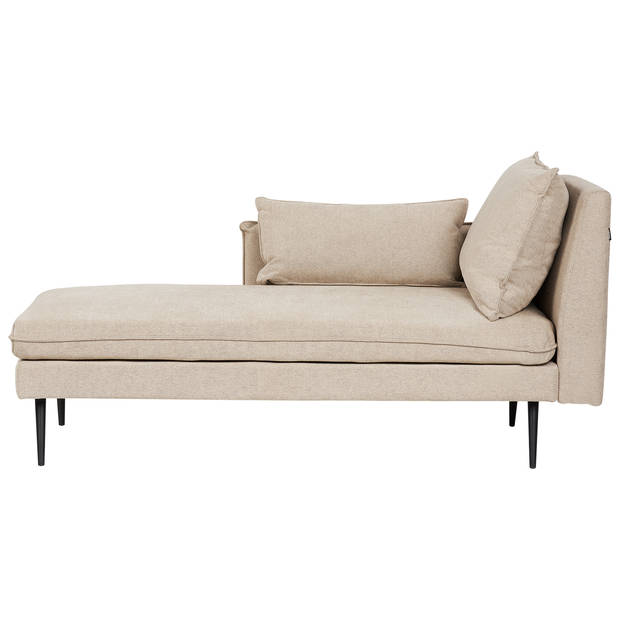 Beliani YERRES - Chaise longue-Beige-Polyester