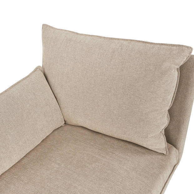 Beliani YERRES - Chaise longue-Beige-Polyester