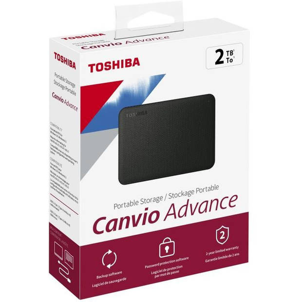 Toshiba externe harde schijf Canvio Advance USB 3.2 Gen 1 - 2 tot - zwart