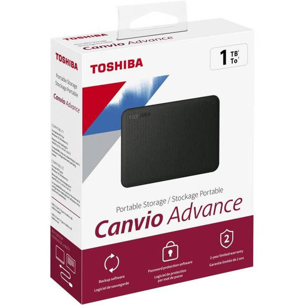 Externe harde schijf - Toshiba - Canvio Advance - 1 TB - Zwart