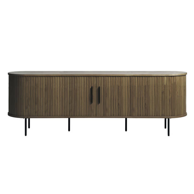 Giga Living - Tv-Meubel Donkerbruin Eikenhout - 2-deuren - 160x46x55cm - Nola