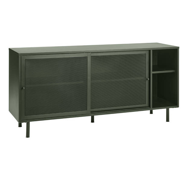 Giga Living - Dressoir Metaal Groen - Schuifdeuren - 45x160x75cm - Veep