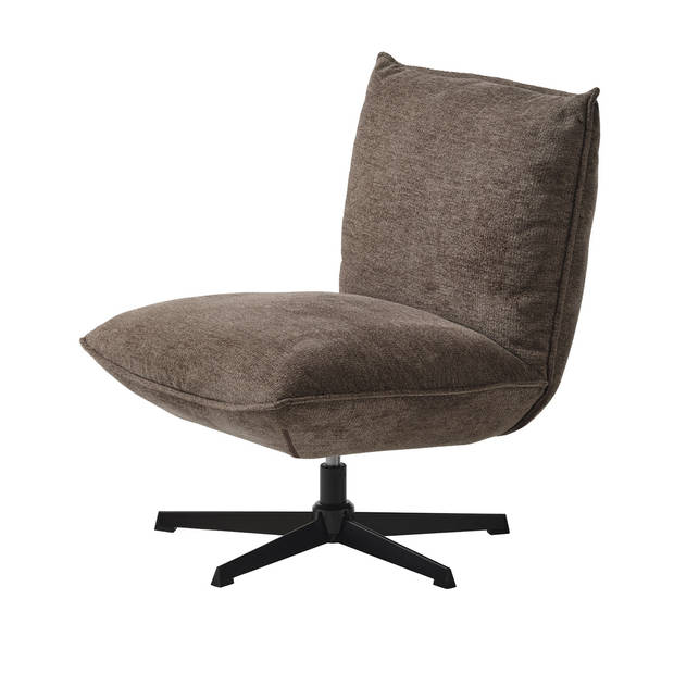 Giga Living - Fauteuil Bruin Stof - Draaibaar - 83x70x88cm - Fraser