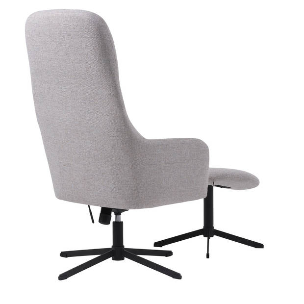 Giga Living - Fauteuil Naturel - Incl. Voetenbank - 67x78x116,5cm - Manning