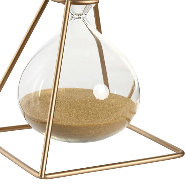 Items Zandloper cilinder Timer - decoratie of tijdsmeting - 30 minuten goud zand - H18 cm - glas - Zandlopers