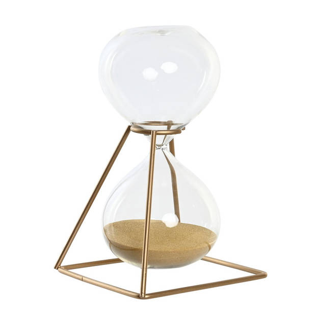 Items Zandloper cilinder Timer - decoratie of tijdsmeting - 30 minuten goud zand - H18 cm - glas - Zandlopers