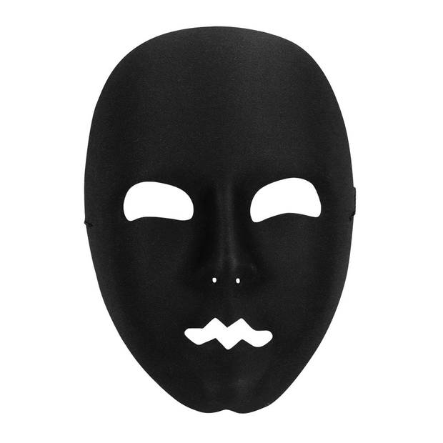 Boland Verkleed oogmasker Mime - zwart - volwassenen - mime/themafeest - Verkleedmaskers