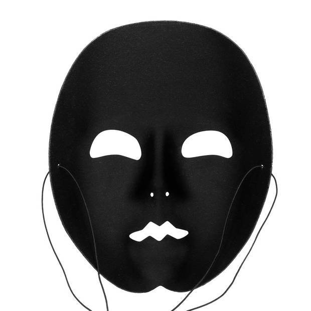 Boland Verkleed oogmasker Mime - zwart - volwassenen - mime/themafeest - Verkleedmaskers