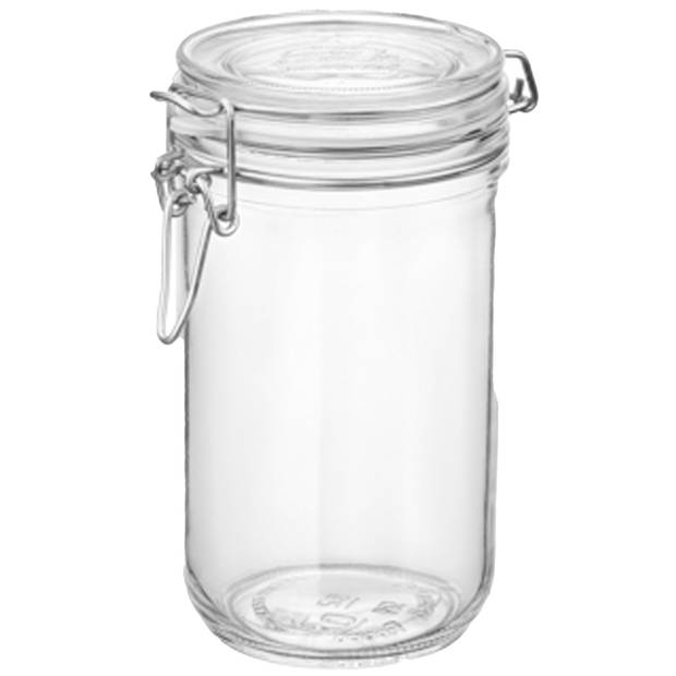 Bormioli Rocco Voorraad/weck pot - glas - transparant - 17 x 9 cm - 750 ml - Weckpotten