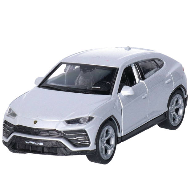 Welly Speelgoed Lamborghini auto - zilver - die-cast metaal - 11 cm - Model Urus - Speelgoed auto's