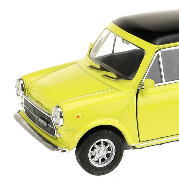 Welly Speelgoed Mini Cooper auto - geel - die-cast metaal - 10 cm - Model 1300 - Speelgoed auto's