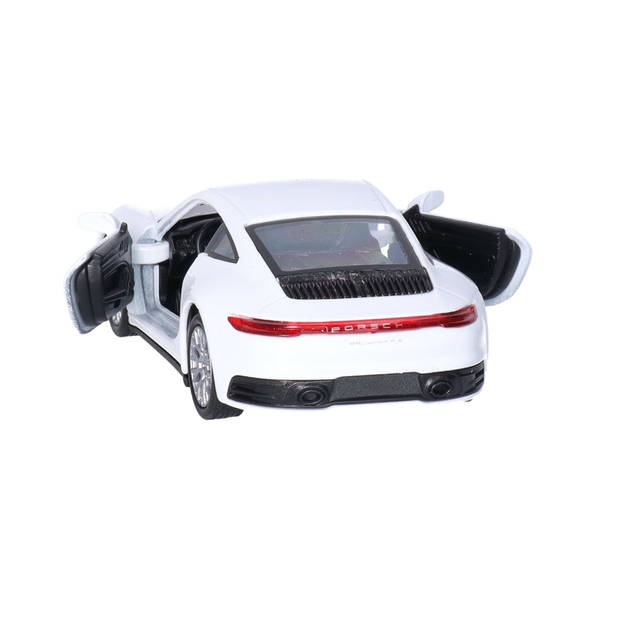 Welly Speelgoed Porsche auto - wit - die-cast metaal - 11 cm - Model 911 Carrera - Speelgoed auto's