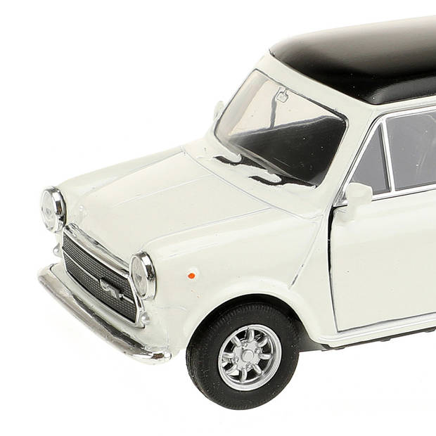 Welly Speelgoed Mini Cooper auto - wit - die-cast metaal - 10 cm - Model 1300 - Speelgoed auto's