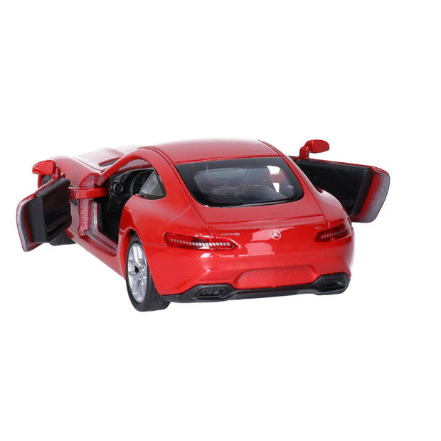 Welly Speelgoed Mercedes Benz auto - rood - die-cast metaal - 11 cm - Model AMG GT - Speelgoed auto's