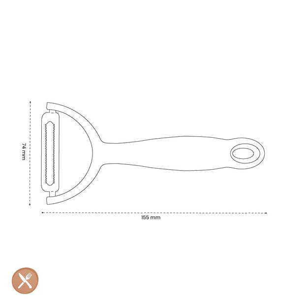 Microplane - Professional Dunschiller Y-model Kartel - Zwart