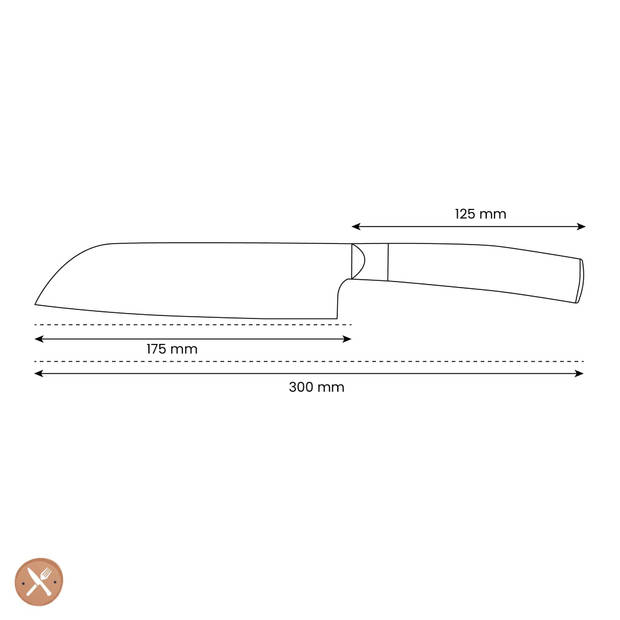 Richardson Sheffield Midori - Santoku mes - 17.5cm