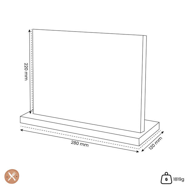 Shinrai Japan - Magnetisch Messenblok Dubbelzijdig - Acaciahout