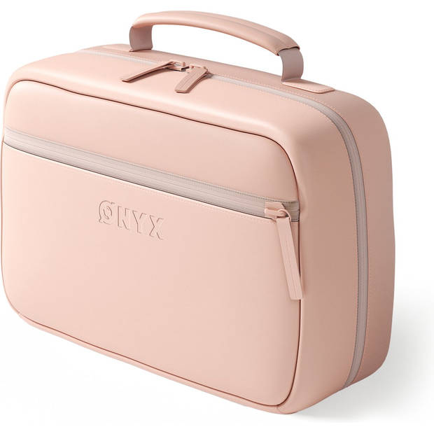 ONYX Toilettas Roze - Make Up Tasje - Cosmetica Organizer - Make-Up Spiegel - Hangbaar - Dames en Heren - Maat: M