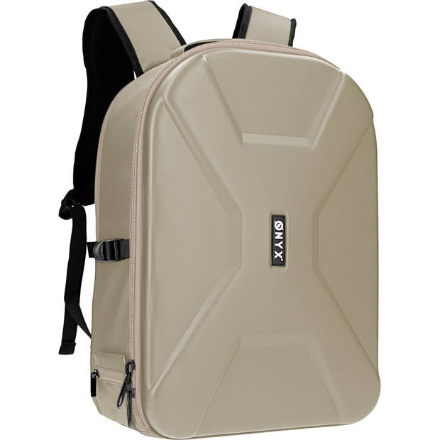 ONYX Cameratas met laptopvak - Spiegelreflexcamera rugzak - Spatwaterbestendig - Drones - Hardcase reistas - Beige