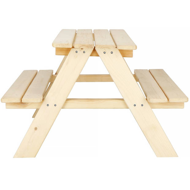 Springos Picknicktafel Voor Kinderen Hout Naturel 90 x 79 x 50 cm