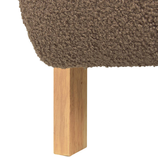 Beliani LESJA - Fauteuil-Bruin-Bouclé