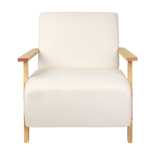 Beliani LESJA - Fauteuil-Beige-Bouclé