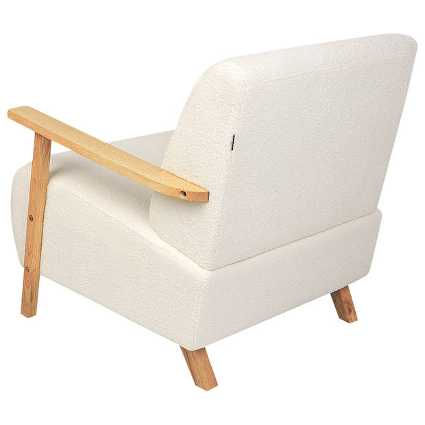 Beliani LESJA - Fauteuil-Beige-Bouclé