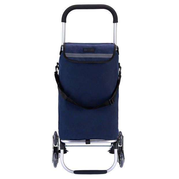 Packaway Boodschappentrolley met 6 wielen voor trappen - 40L - boodschappenwagen - steekwagen functie - BLAUW