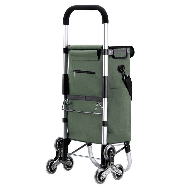 Packaway Boodschappentrolley met 6 wielen voor trappen - 40L - boodschappenwagen - steekwagen functie - GROEN