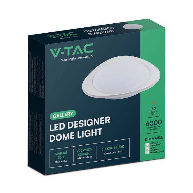 V-TAC VT-8568 Design plafondlampen - Kleurwisselende afstandsbediening - IP20 - 60 Watt - 6000 Lumen - 3IN1 - Modelnr: