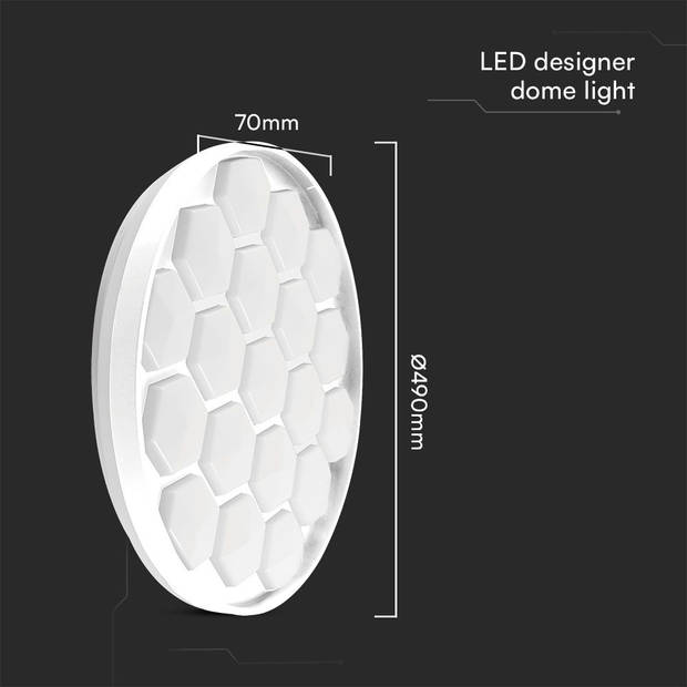 V-TAC VT-8569 Designer plafondlampen - Kleurwisselende afstandsbediening - IP20 - 60 Watt - 6000 Lumen - 3IN1 -