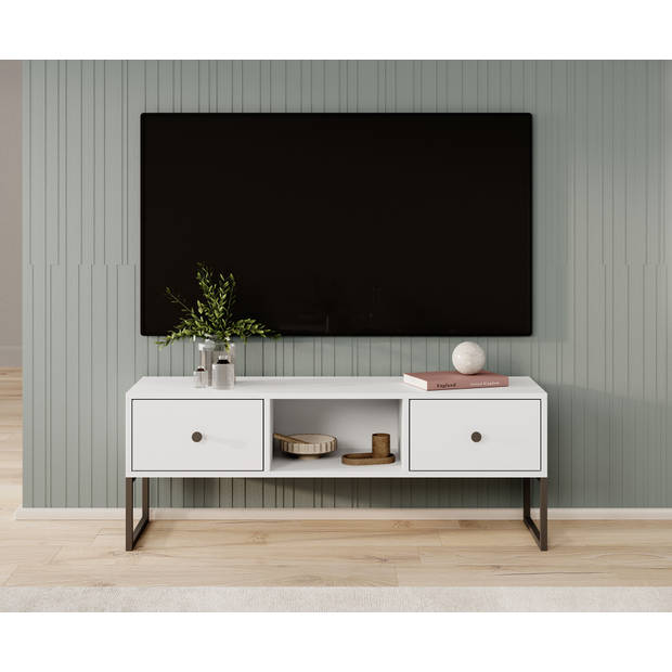 Meubella TV-Meubel Lyndall - Wit - 115 cm