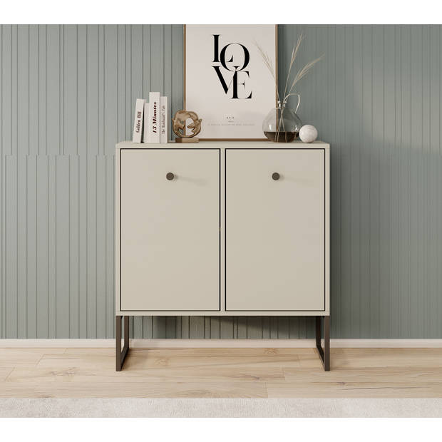 Meubella Dressoir Lyndall - Beige - 77 cm