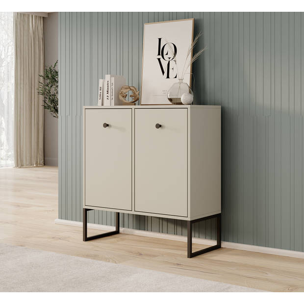 Meubella Dressoir Lyndall - Beige - 77 cm