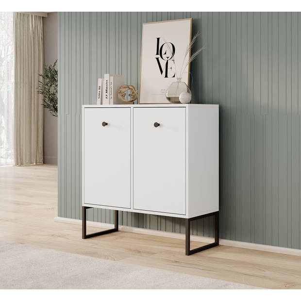 Meubella Dressoir Lyndall - Wit - 77 cm