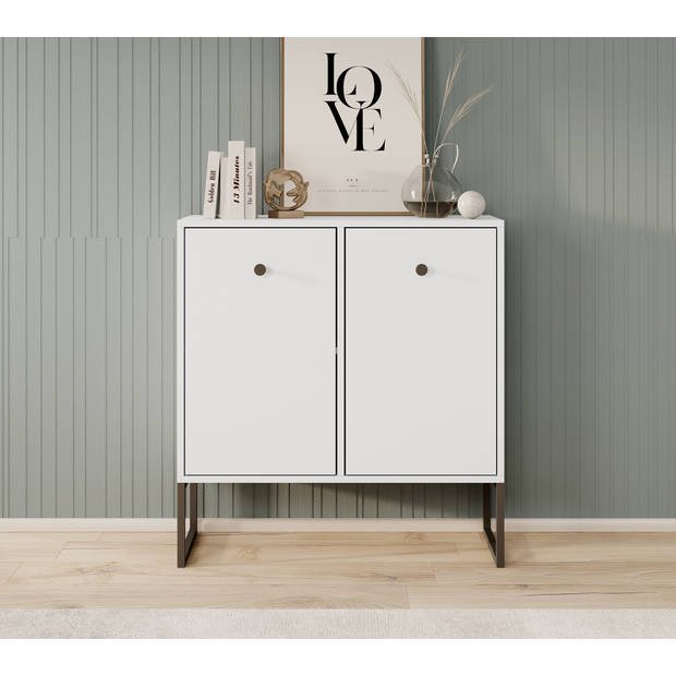 Meubella Dressoir Lyndall - Wit - 77 cm