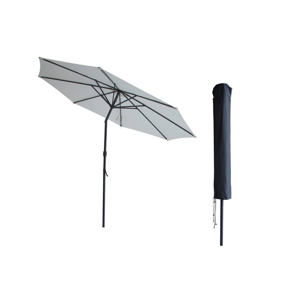 Kopu® Valencia Parasol Rond 300 cm met Beschermhoes - Creme