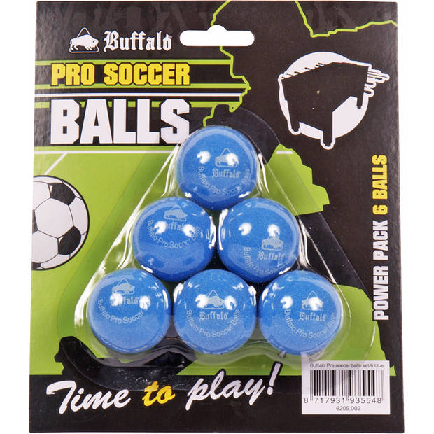 Buffalo Pro tafelvoetbal balletjes set/6pcs blue