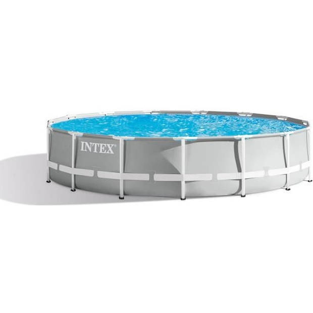 INTEX Buisvormig zwembadpakket prismaframe - Ø457 x 106 cm